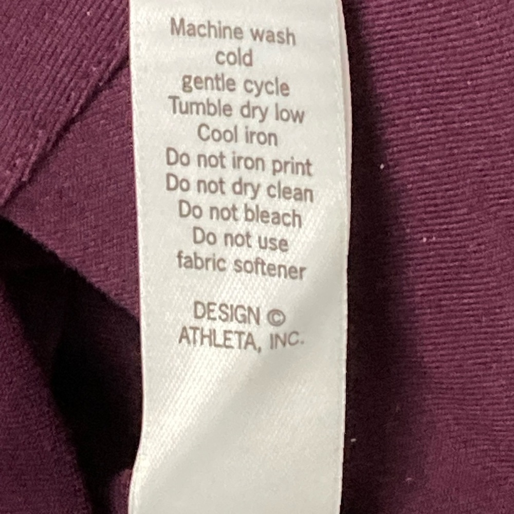 Athleta Power Ananda Split Leg Capri Stretch Legging New Sz S In Berry - Picture 6 of 10